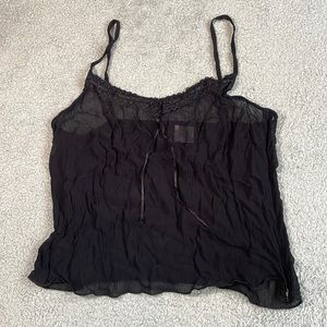 ✨$4 SALE H&M Sheer Lingerie Style Black Camisole Size 8